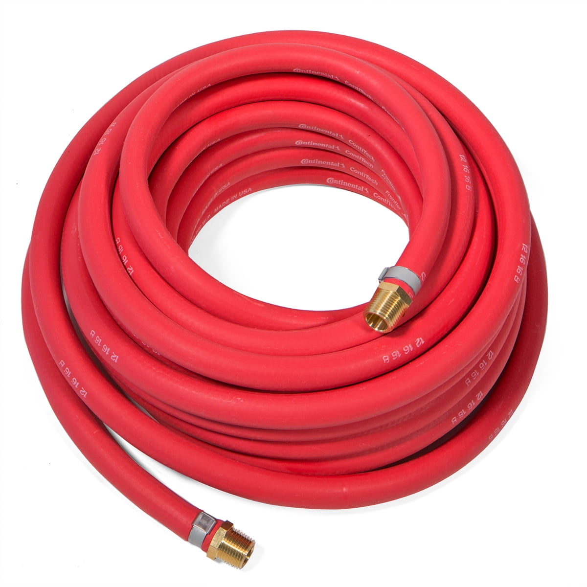 USA Made Continental Rubber 1/4 Inch 5 Foot Pigtail Air Hose Whip Oil Resistant 