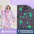 thumbnail image 2 of Glow in the Dark Butterfly Blanket Hoodies for Kids 6-13YR Oversize Wearable Blanket Hoodies for Boys Girls Teens, 2 of 6