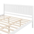 thumbnail image 5 of King Size Bed Frame with Headboard,Wood Bed Frame with Slat Support,No Box Spring Needed,White, 5 of 8