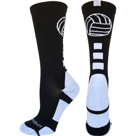 

Volleyball Logo Crew Socks (Black/White Medium)