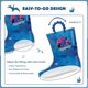 thumbnail image 4 of Botas de lluvia EUXTERPA, impermeables, iluminadas, con asas, para niños, 1, 4 of 6