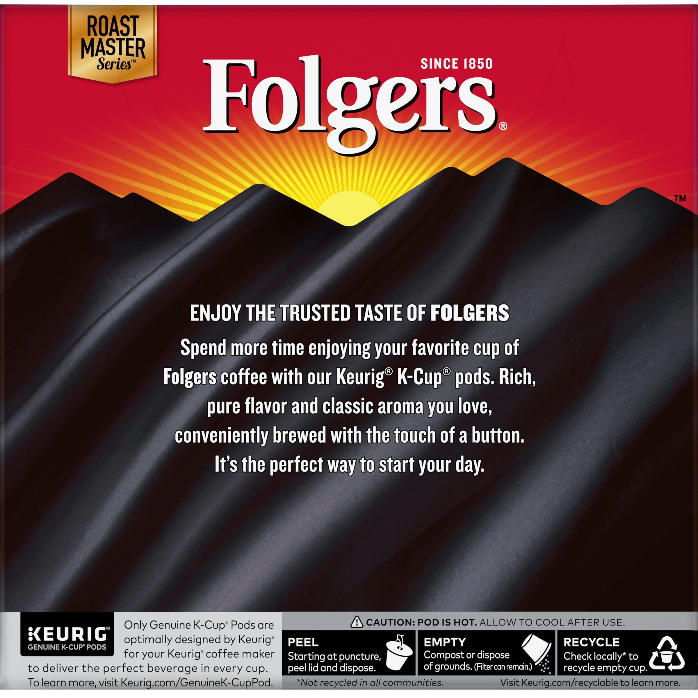 Folgers Black Silk Coffee, Dark Roast, K-Cup Pods for Keurig K-Cup Brewers, 18 Count - image 3 of 5