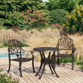 thumbnail image 1 of vidaXL 3 Piece Bistro Set Cast Aluminium Bronze, 1 of 5