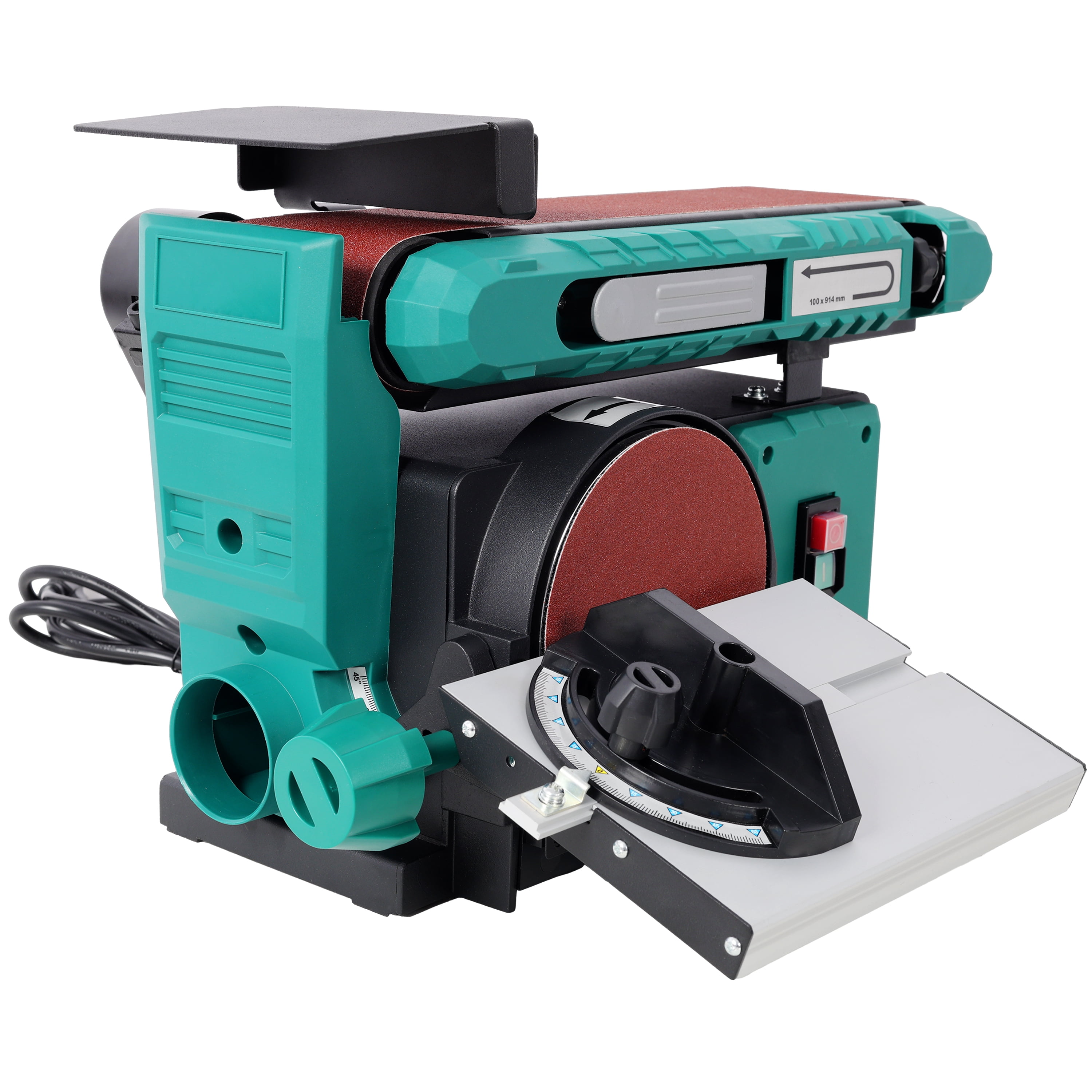 LiviNest 4x36 Inch Belt Sander: Industrial Benchtop Grinder with 6 Inch Disc - Metal Frame Adjustable Worktable for Woodworking & Furniture Restoration - Compact Workshop Tool for Small Studio Owners