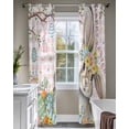 thumbnail image 4 of Pink Easter Bunny Sheer Curtains 84 Inch Length 2 Panels Set for Living Room/Bedroom, Spring Easter Eggs Floral Buffalo Plaid Kitchen Curtains Grommet Semi-Sheer Curtains Window Treatments 42"x84"x2, 4 of 7