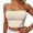Beige, variant on MDUKONU Women's Basic Spaghetti Strap Crop Top Camisole Y2k Sleeveless Tube Cami Shirts Tank Tops Size: L Beige