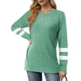 thumbnail image 2 of Fantaslook Womens Long Sleeve Tops Crewneck Sweatshirts Casual Color Block Tunic Tops Pullover, 2 of 8