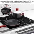 thumbnail image 4 of 2 Pcs Thermochromic Silicone Induction Cooktop Protector Mat with Hook Nonslip Induction Cooktop Cover Antiscratch Induction Stove Protector Reusable Induction Cooktop Protector for Induction Cooktop, 4 of 8