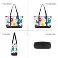 thumbnail image 6 of FORMRS Canvas Laptop Tote Bag for Women with 15.6" Computer Compartments Shoulder Handbag, Colorful Round, 6 of 7