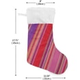 thumbnail image 2 of GZHJMY Christmas Stocking, Personalized Mexican Serape Stripes Large Candy Stocking, 1 PCS Hanging Gift Xmas Stocking Decoration for Family Holiday Party Ornaments Decor Fireplace, 2 of 7