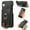 Black, variant on TECH CIRCLE For iPhone XS/iPhone X Case with Card Holder,Slim Stand PU Leather Zipper Wallet Case with Rotation Ring Holder Shockproof Protective Case for Apple iPhone XS/iPhone X 5.8",Black