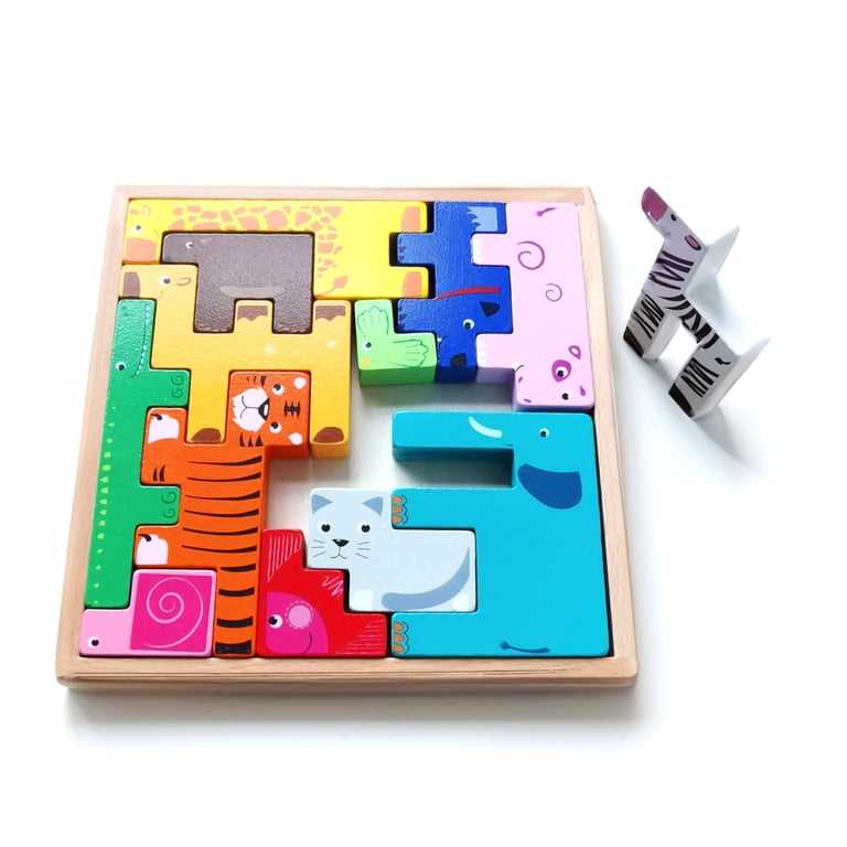6 Pcs Puzzle en Bois Enfant, Jouet Montessori Animaux pour 2 3 4 Ans 6 Pcs Puzzle en Bois Enfant, Jouet Montessori Animaux pour 2 3 4 Ans