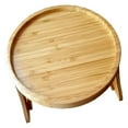 thumbnail image 1 of Foldable Wooden Table Sofa Armrest Tray Snack Storage Rack Tray Oven Grill Rack And Tray Non Stick, 1 of 8
