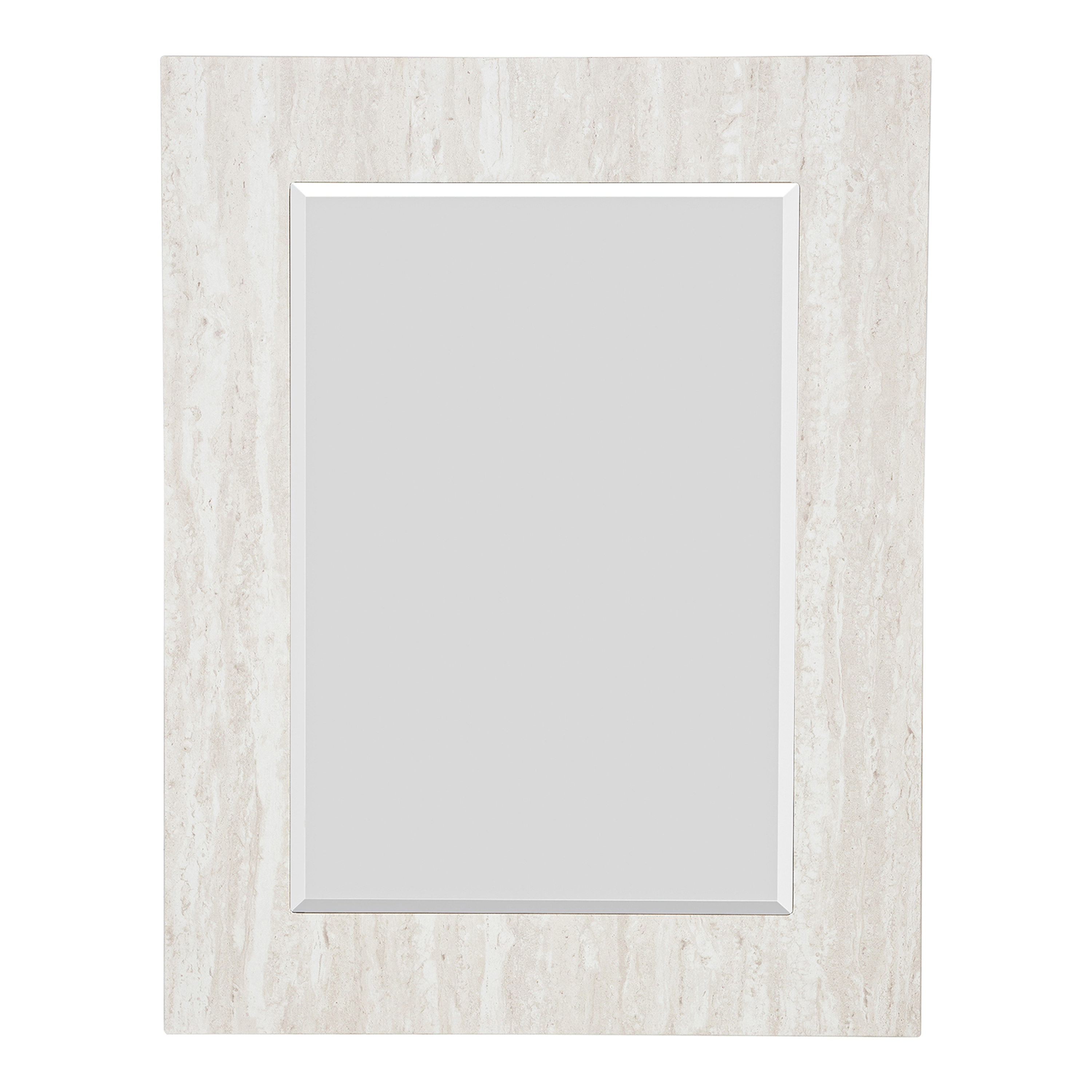 Furniture of America Thayer White 5mm Rectangular Beveled Wall Mirror