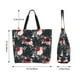 thumbnail image 5 of Balery Watercolor Floral Bolsa Tote Estilo Estético con Cremalleras, Bolsa de Hombro, Bolsa de Compras Grande y Plegable, 5 of 8