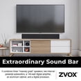 thumbnail image 2 of ZVOX SB500 Barra de sonido para TV, barra de altavoces para el hogar funciona con televisores de 50" a 90", barra de sonido con subwoofer incorporado, 6 modos AccuVoice Dialogue Boost, audio multizona, 2 of 5