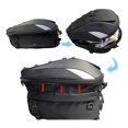 thumbnail image 3 of Helmet Bag, Waterproof Motorcycle Tail Bag Backpack with Waterproof Cover, Extra Cargo Net (Black), 3 of 8
