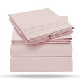 thumbnail image 2 of Leluxe Home 4-Piece King Sheet Set - Cooling, Wrinkle-Free, Pink, 2 of 8