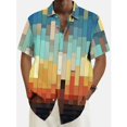 thumbnail image 4 of Camisa de diseñador para hombre con estampado 3D a cuadros, de gran tamaño, para verano 2024, para viajes, playa, Hawái, estilo hawaiano, con botones, estilo Harajuku, camisa masculina, 4 of 4