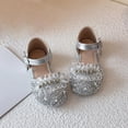 thumbnail image 6 of hengsof Spring Summer Sweet Comfortable Flat Leather Shoes for Girls Sparkling Crystal Dress Shoes Suitable for Weddings Parties, 6 of 9