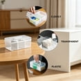 thumbnail image 6 of Portable Clear Plastic Storage Container Box,Storage Bins with Snap Lids,Clear Storage Box with Handle,Durable Storage Containers with Compartments for Organizing Crafts,Tools,1Pc(Clear,7.9x4.7x3.5"), 6 of 6