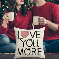 Clearance Under $1 Boovnll Valentines Pillow Covers 18x18", Valentines Gifts, Printing Valentines Day Pillow Covers for Home Bedroom, Living Room, Couch, Sofa, Party Decor, Valentines Day Decorations