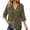 14ZA-Army Green, variant on Sweatshirt for Women Knit Quarter Sleeve Button Front Pullover Solid Color Loose Lightweight Top Versatile Casual Outdoor