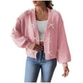 thumbnail image 2 of jobturf Womens Sweater Chunky Knit Bow Open Front Long Sleeve Loose Fit Casual Lightweight Outdoor Warm Cardigan Outerwear Coats, 2 of 6