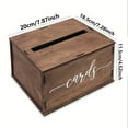thumbnail image 3 of Gift Card Box Wooden Box for Wedding Cards for Receptions Brown Box Reception Card Decorative Grange for Birthdays Showers Graduations and More, 3 of 6
