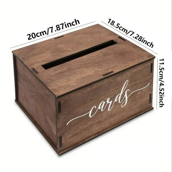 Wooden Box For Wedding Cards For Receptions Brown Box Reception Card Decorative Grange For Birthdays Showers Graduations And More
