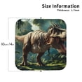 thumbnail image 2 of Fuzoiu Green Forest Dinosaur Print Leather Coasters Set,Drink Coasters Set of 4,for Tabletop Protection, Durable PVC Coasters,Home Décor and Housewarming Gift-Square, 2 of 6