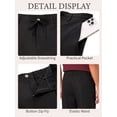 thumbnail image 6 of RICHCOIN Men's Pants Elastic Waist Drawstring Casual Trouser Lightweight Straight-Legs Loose Beach Pants with Pockets, 6 of 7