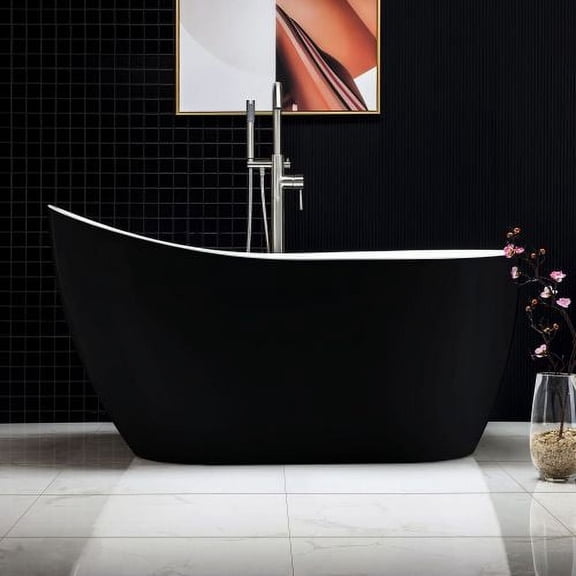 WOODBRIDGE 54" Freestanding Bathtub Contemporary Soaking Tub BTA1807