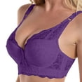 thumbnail image 2 of Eashery Bras for Women Adjustable Straps Everyday BraWomens Bra Top Purple 100B, 2 of 5