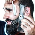 thumbnail image 7 of tooloflife Men's Beard Comb 360° Rotatable Styling Beard Shaping Comb Tool Portable for All Face Plastic Transparent, 7 of 7