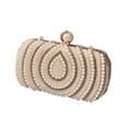 thumbnail image 4 of Bolso de novia con perlas, bolso de fiesta, bolso de mano con purpurina para novia, boda, cóctel o noche. beige, 4 of 9