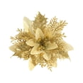 thumbnail image 3 of 10x Corona de Navidad de Pascua artificial DIY Decoración de flores falsas para fiesta de boda Dorado, 3 of 9