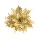 thumbnail image 3 of 10x simulación de flor de pascua Artificial, corona de flores navideñas, decoración navideña de flores artificiales para fiestas y vacaciones Dorado, 3 of 8