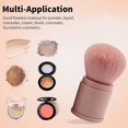 thumbnail image 5 of Retractable Foundation Makeup Brush, Travel Kabuki Makeup Brush Portable Liquid Foundation Brush With Cover Perfect For Blending Liquid, Cream Or, 5 of 5