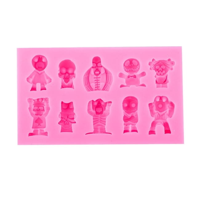 PinkHalloween Series Silicone Soft Food Safety Mold Clay Resin Ceramic CandyPink