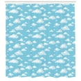 thumbnail image 3 of Ambesonne Blue White Shower Curtain, Cartoon Sky Clouds, 69"Wx84"L, Pale Blue Pale Blue, 3 of 3