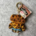 thumbnail image 3 of Keychain Crochet Animals Keychain,Funny Ugly Monster,Collectible（Keychain - Underwear - Worried Star Monster (Leopard print), 3 of 3