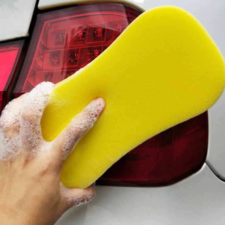 Car Wash Sponge Auto Windshield Soft Perforated Yellow Washing Sponge Pad