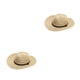 thumbnail image 2 of Qarigey Paper Stay Cool In Sun con sombrero plegable de ala ancha Sombrero de paja para hombre Gorra plegable de playa de ala ancha Hollow Mix Mezcla Hueca Beige METRO 58cm 2Conjunto, 2 of 6