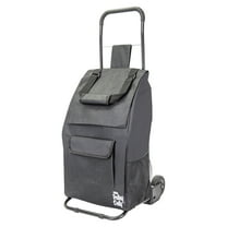dbest products Foldable Shopping Cart with Wheels and Removable Bag, Black