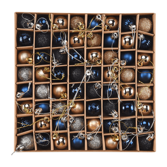 New Arrivals 64 Pcs Christmas Ornaments Gifts Tree Balls -