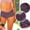 Wine, variant on Naittoop Women's Underwear Sexy V Waist Shorts Panties Lightweight Soft Scallop Sheer Lace Trim Underwear