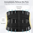 thumbnail image 4 of Back Braces for Lower Back Pain Relief with 6 Stays, Breathable Back Support Belt for Men/Women for work , Anti-skid lumbar support belt with 16-hole Mesh for sciatica Black (L), 4 of 7