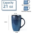 thumbnail image 2 of ThrottleT-21 oz Large Ceramic Coffee mugs, Extra Large Tea and Coffee Cups, Large Handle Design, Big Coffee Mug for Office and Home, Microwave and Diahwasher Safe. (21 oz star blue), 2 of 10
