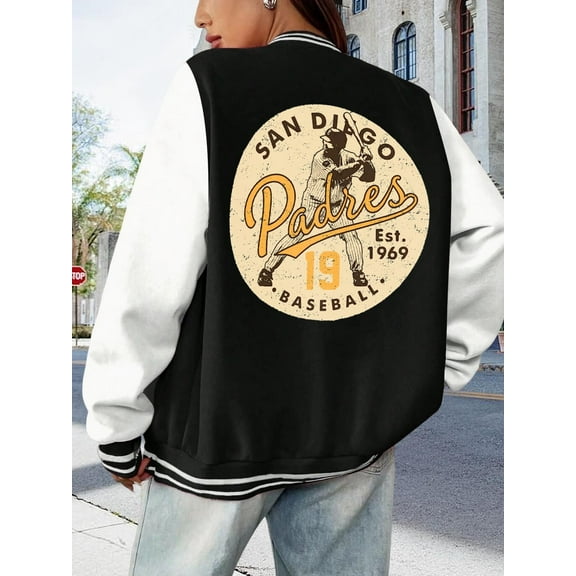 Women's Big Size Baseball Hoodie Jacket Tony Gwynn Padres Friars Major League Baseball Fernando Tatis Jr Sportswear